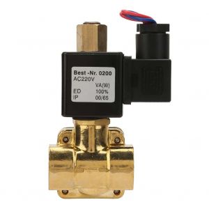 Electrovanne electrique en laiton normalement ouverte G3/8"" pour eau et air 0-1,6 MPa (220 V CA) - Neuf