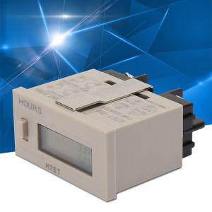Compteur electrique numerique sans tension avec ecran LCD a 6 chiffres (0,0 heure) - Neuf