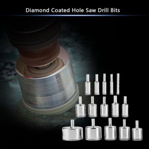 HJLIAN Lot de 15 forets diamantes de 6 a 50 mm pour scie cloche, pour carrelage, ceramique, verre, porcelaine, marbre - Neuf