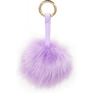 KAL-Porte-Cl&eacute;s &Agrave; Pompons En Fausse Fourrure Artificielle - Porte-Cl&eacute;s Moelleux En Peluche Pour Sac &Agrave; Main, Sac &Agrave; Dos, Portefeuille, Pendentif Pour Femme - Neuf