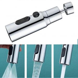 Prolongateur de robinet 360 Robinet de salle de bain pivotant Douche pressuris&eacute;e domestique Tirer T&ecirc;te universelle Buse universelle Pi&egrave;ces d'&eacute;vier de cuisine - Neuf