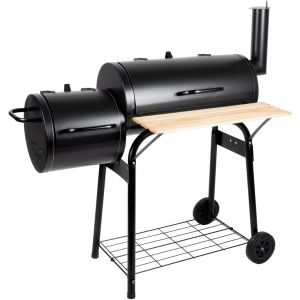 Ulteronixshop-Alpina Fumoir Barbecue - Fumoir BBQ - avec Fumoir S&eacute;par&eacute; - Chemin&eacute;e R&eacute;glable - 104 X 58 X 114 cm - Neuf