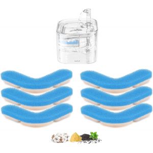 Kalanka-Filtre Fontaine A Eau Pour Chat Am&eacute;lior&eacute;s Filtre Fontaine Eau Chat &Agrave; Quadruple Action Filtres Remplacement 6 Pcs Pour Fontaines &Agrave; Eau Pour Chats Et Chiens Carr&eacute;e Automatique 2,2 L - Neuf