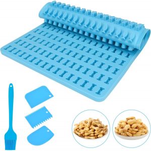 AYUHR-Tapis de cuisson en silicone pour biscuits pour chien avec pinceau et 3 spatules à pâte - Neuf