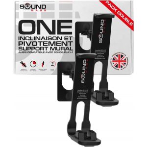 One, One Gen 2, One Sl, Play:1 Support Mural - Pack Double - Noir - Compatible Avec Sonos One, One Gen 2, Onesl & Play:1, Con&ccedil;u Au Royaume-Uni - Neuf