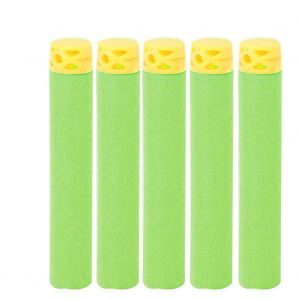 Lot de 100 balles en mousse souples, recharges, flechettes creuses, pistolet jouet, accessoire de sport de plein air (vert) - Neuf