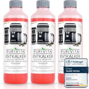 KALANKA-PURIVITA® Universel Detartrant Machine a Cafe [3x750ML] - Anti Calcaire avec Compatibilité Universelle - Produits Détartrant pour Machines à Café - Anticalcaire Convient pour les Marques Conn - Neuf