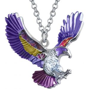 Kal-Collier Aigle En Émail Pendentif Oiseau Pour Femme Fille Bijoux De Fantaisie Cadeaux - Neuf