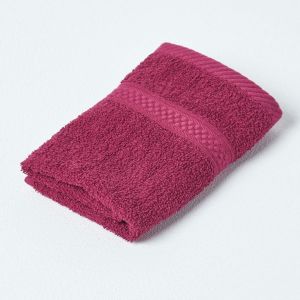 KAL-Carr&eacute; &Eacute;ponge En 100% Coton Turc - Ultra Doux Et Absorbant - 500 G/M&sup2; - Bordeaux - 30 X 30 Cm - Neuf