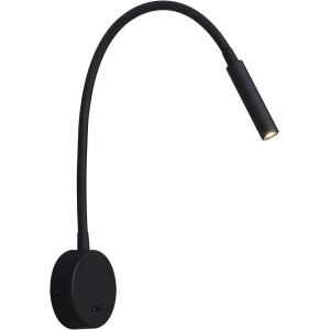 Applique De Lecture Noir,Lampe Col De Cygne Flexible Led 3W 3000K Fixation L Use Murale 240V Avec Interrupteur Pour Chambres Salon Intérieur Salon - Neuf