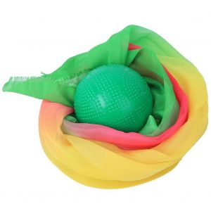 Allonger Coloré Fil Ruban Exercice Tai Chi Force Douce Boule De Soie Performance Fournitures(Green Ball Colorful Yarn 1.5m ) - Neuf