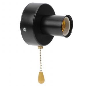 1Set Douille pour lampe murale avec interrupteur à chaîne à tirette Douille durable E27-Yvan - Neuf