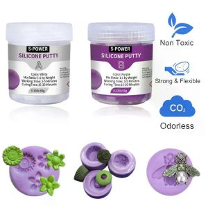 Kit De Mastic De Moulage En Silicone Bricolage Rapport De Mélange Facile 1 : 1 Mastic De Moulage À Durcissement Rapide Pour La Coulée De Moules En Résine Moules À Savon Moule À Bougie - Neuf