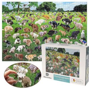 Puzzle 1000 Pi&egrave;ces, 101 Chiots Qui Font Caca, Chiens, Caca Amusants, Cadeau Cr&eacute;atif Pour Enfants - Neuf