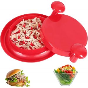 Hachoir À Poulet (Rouge), Trancheur De Viande Avec Poignée Et Base Antidérapante Pour Légumes, Porc Et Poulet - Neuf
