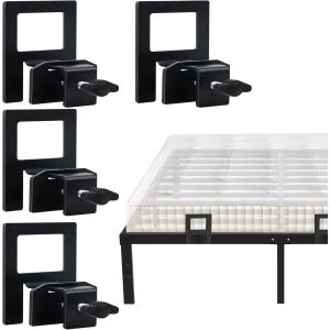 SUBZONAL-Lot de 4 supports de matelas pour cadre de lit - Anti-glissement - Pour cadre de lit en m&eacute;tal - Support de matelas antid&eacute;rapant r&eacute;glable - Montage facile - Paroi acoustique - Neuf