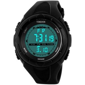 Eryi-Multifonction Montres Bracelet 5atm Etanche L'eau Électronique Outdoor Tactique Militaire Sport Led Digital Montre Pour Femmes Garçon Enfants Plastique Bordure Et Caoutchouc Bande - Neuf