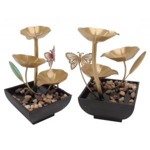 Fontaine de table, petite fontaine décorative à circulation d'eau, cascade d'intérieur pour bureau et salon, prise américaine 110 V - Neuf