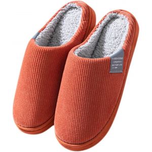 Kalanka-Pantoufle Femme Maison Chaussons Femme Hiver Pantoufles Confortable Chaussons En Peluche Chaude Doublure Chaussures Femme Intérieur Hiver Accueil Slippers - Neuf