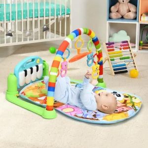 Dreamade Tapis D¿Éveil Bébé Musical Evolutif Avec Jouet Amovible, Piano Pivotant, Lumière, Pour Bébé De 0-3 Ans - Neuf