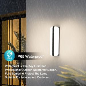 Tianyi-Applique Murale Intérieure Led Noir - 2 Pack, 20w 2000lm Applique Murale Exterieur, 4000k Up-And-Down Éclairage Lampe, Ip65 Luminaires Intérieur Pour Escaliers Couloir Jardin Garage Wc - Neuf