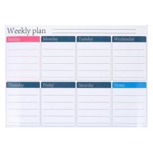 Tableau magnétique effaçable - Outil de planification élégant pour réfrigérateur, rappels et notes, design réutilisable et amusant - Neuf