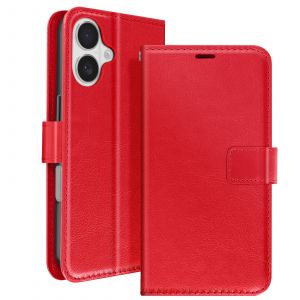 Étui Pour Iphone 16 Portefeuille Avec Dragonne Mayaxess Rouge - Neuf