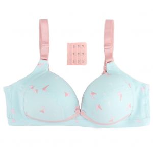 Soutien-Gorge D'allaitement Sans Armatures En Coton Avec Boucle Frontale Pour Femmes Enceintes, Motif Papillons Verts Fruites, Taille 90b - Neuf
