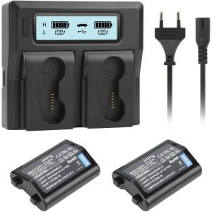 2X EN-EL18 EN-EL18D Batterie de Rechange et LCD Chargeur Double pour Nikon D4, D4S, D5, D6, Z9, D800, D850, MB-D17, MB-D18 - Neuf