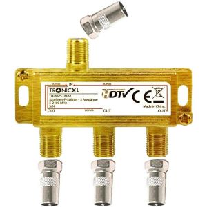 Répartiteur d'antenne 3 Voies BK CATV à Large Bande 3 Prises TV Souple pour télévision par câble DVB-T répartiteur Satellite DVBS DVBS2 DVBT DVBC numérique Full HD TV Compatible 3D 4K - Neuf