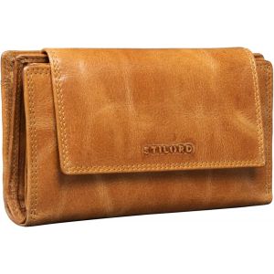 Ira' Portefeuille Femme Cuir Rfid Porte-Monnaie Vintage Avec Protection Nfc Porte-Carte Bancaire Bourse Monnaie R&eacute;tro Pochette En Cuir V&eacute;ritable,Couleur:Perugia - Marron - Neuf