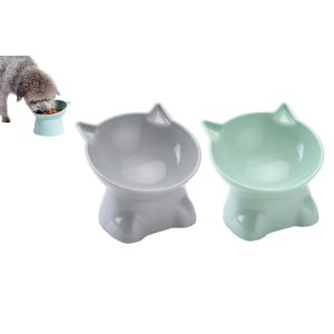 Lot De 2 Gamelles Sur&eacute;lev&eacute;es Pour Chats Et Chiens - Distributeurs De Nourriture En C&eacute;ramique Pour Chats Et Chiots - Neuf