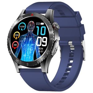 Montre Connect&eacute;e Silicone 1.43 Pouces Ecg Appels Bluetooth Assistant Vocal Noir Bleu Yonis - Neuf