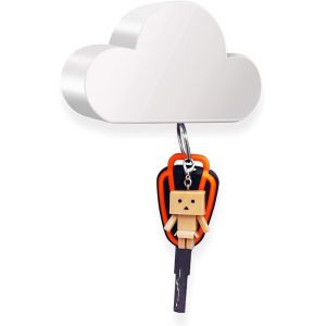 Porte-clés magnétique mural Nuage Blanc, créatif et unique - Neuf