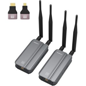MEVRONISSHOP-TransAir3 Transmetteur HDMI Fil, Extension 1080P/60FPS 300m de Port&eacute;e, App Surveillance, 0.06s Latence, T&eacute;l&eacute;commande IR, pour Ordinateur Portable, TV, Projecteur - Neuf