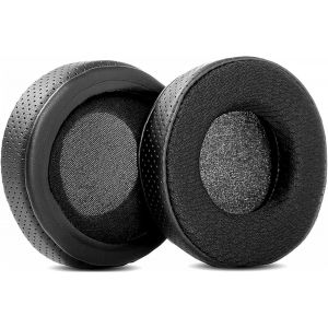 KAL-Respirant Coussinets D'Oreille De Rechange Compatible Avec Jvc Harx300 Ha Rx300 Headphone Coussinets D'Oreille En Tissu Maillé/Cuir Protéiné Perforé Et Mousse À Mémoire De Forme - Neuf