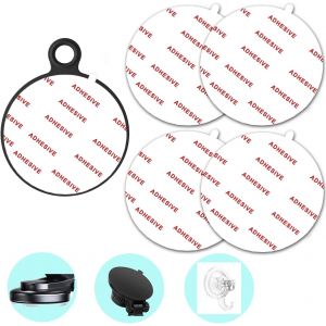 Kalanka-Lot De 4 De 2,76"",70 Mm [Facile À Décoller] Remplacement Adhésif Collant À Très Forte Adhérence,Tampons Double Face Circulaires De Colle Pour Support De Téléphone Portable Pour Voiture (Blanc - Neuf