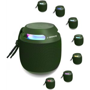 lbgwp60-Mini Haut-Parleur Bluetooth Sans Fil Avec Lumières, Son Stéréo Clair De 16 W, Bt5.3, Tws, Haut-Parleur Bluetooth Étanche Ip66, 15 Heures D'Autonomie, Haut-Parleurs Portables Pour Voyage, Plag - Neuf