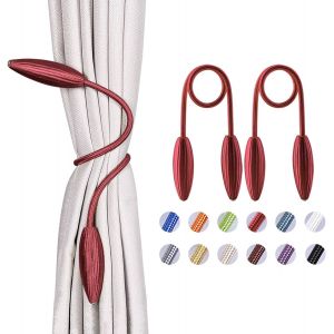 (Rouge) Lot De 2 Embrasses De Rideaux Torsadées À Faire Soi-Même, Style Européen, Pour La Maison, Le Bureau, Les Fenêtres, Occultantes, Transparentes - Neuf