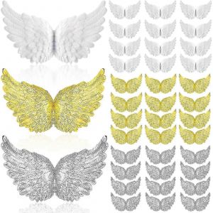 36 pièces en plastique pour l'artisanat,Mini aile d'ange ornement Patches,pour la décoration de fête bricolage et accessoire de mariage - Neuf