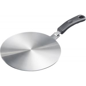 Chenquansarl-Plaque D'adaptation À Induction - Plaque D'adaptation Pour Cuisinière À Induction Pour Faire Des Ustensiles De Cuisine Conventionnels À Induction - Plaque Avec Poignée - Inox Ø 24 Cm - Neuf