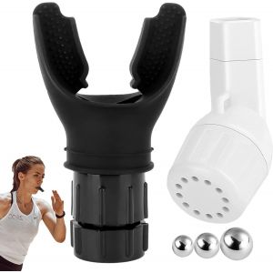 Asas-2 Pièces Exercice Respiratoire Et Dispositif D'élimination Avec 3 Balles Kit,Appareil D'exercice Pulmonaire Portable Avec Résistances Réglables Pour Hommes,Femmes,Coureurs,Athlètes - Neuf
