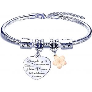 Eryi-Fete Des Meres Cadeau Maman Fille Cadeau Fete Des Meres Bracelet Maman Fille Cadeau Anniversaire Maman Fille Cadeau Maman Fille Original Cadeau Pour Maman Fille Cadeau Maman Pas Cher - Neuf