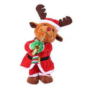Cadeau de Noël Miniature Père Noël avec Saxophone Fait Main Joli Jouet Vacances Torsion Père Noël Bonhomme de Neige Renne-Burger Machine 36 - Neuf