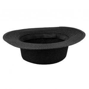 Hommes Femmes Chapeau De Paille Voyage Plage Soleil Bloc Chapeau D'éTé à Large Bord Chapeau De Paille Upf 50+ Noir - Neuf