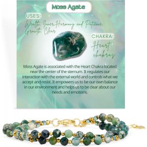 Trahoo-Bracelet Femme De Pierre Naturelle Perles, Cristal 4mm Perle Pierres Précieuses Bijoux Femme Cadeau - Neuf