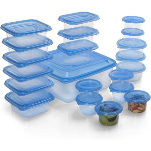 Checarzhn--No1-21 Pièces Boite Plastique Alimentaire - Boite Conservation Alimentaire Réutilisable Sans Bpa Avec Couvercles - Cuisine, Placard, Repas - Compatibles Micro-Ondes/Congélateur - Neuf