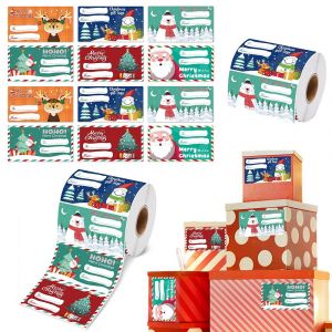 500 &eacute;tiquettes cadeaux de No&euml;l pour emballer les pr&eacute;sents, en papier couch&eacute;, 6 mod&egrave;les, faciles &agrave; utiliser, 7,5 x 4 cm - Neuf
