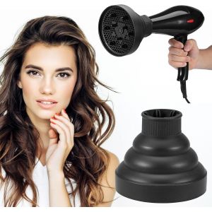 KALANKA-Diffuseur Cheveux Pliable,Diffuseur Cheveux Universel,Diffuseur Sèche-Cheveux en Silicone,Diffuseur Seche Cheveux Silicone,Diffuseur Seche Cheveux Diffuseur Boucle Pliable Embout Seche Cheveu - Neuf