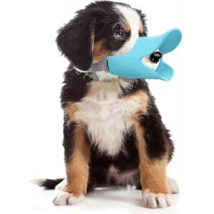Muselière De Chien Anti-Morsure,Mignon Couvercle De Bouche De Chien En Forme De Bouche De Canard En Silicone Avec Sangles Réglables De Haute Qualité - Neuf